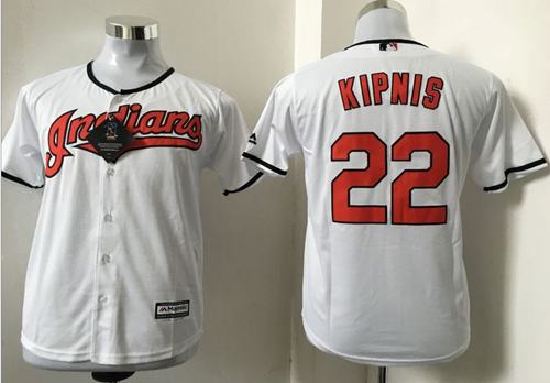 Indians #22 Jason Kipnis White Cool Base Stitched Youth MLB Jersey Indians #22 Jason Kipnis White Cool Base Stitched Youth MLB Jersey