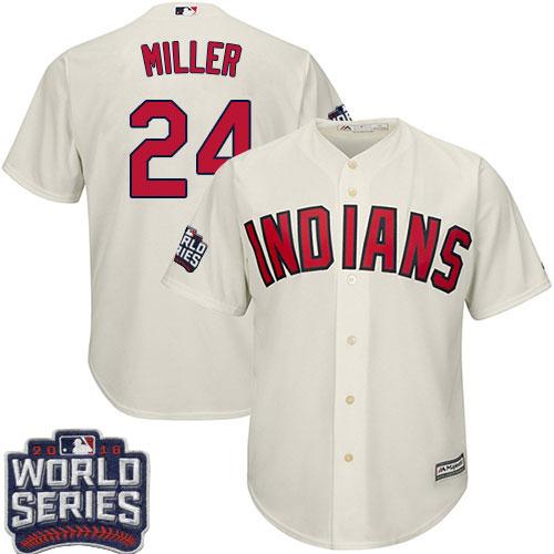 Indians #24 Andrew Miller Cream Alternate 2016 World Series Bound Stitched Youth MLB Jersey Indians #24 Andrew Miller Cream Alternate 2016 World Series Bound Stitched Youth MLB Jersey