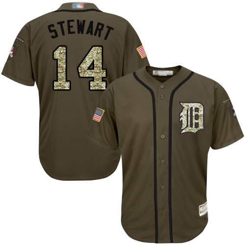 Tigers #14 Christin Stewart Green Salute to Service Stitched Youth MLB Jersey Tigers #14 Christin Stewart Green Salute to Service Stitched Youth MLB Jersey