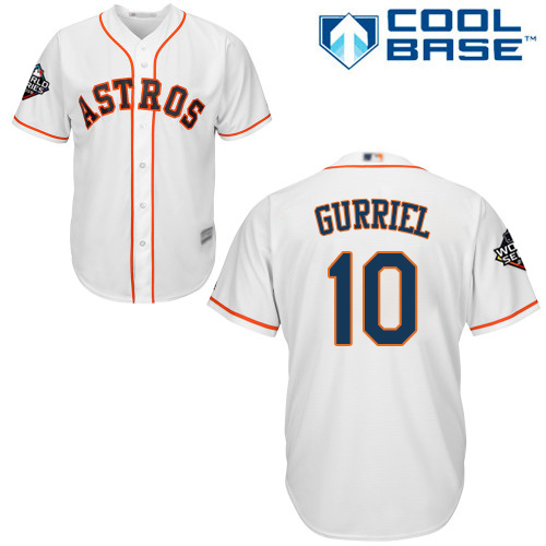 Astros #10 Yuli Gurriel White Cool Base 2019 World Series Bound Stitched Youth MLB Jersey Astros #10 Yuli Gurriel White Cool Base 2019 World Series Bound Stitched Youth MLB Jersey