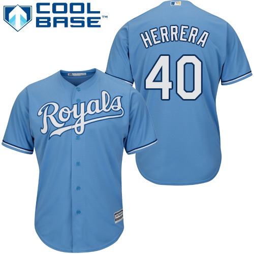Royals #40 Kelvin Herrera Light Blue Cool Base Stitched Youth MLB Jersey Royals #40 Kelvin Herrera Light Blue Cool Base Stitched Youth MLB Jersey