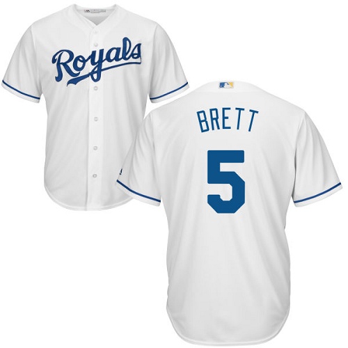 Royals #5 George Brett White Cool Base Stitched Youth MLB Jersey Royals #5 George Brett White Cool Base Stitched Youth MLB Jersey