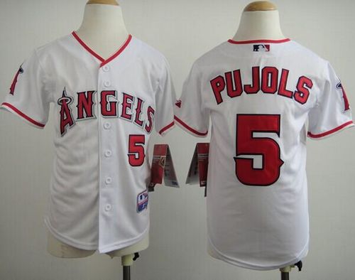 Angels #5 Albert Pujols White Stitched Youth MLB Jersey Angels #5 Albert Pujols White Stitched Youth MLB Jersey