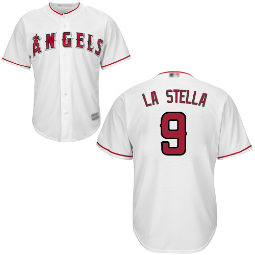 Angels #9 Tommy La Stella White Cool Base Stitched Youth MLB Jersey Angels #9 Tommy La Stella White Cool Base Stitched Youth MLB Jersey