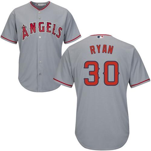 Angels #30 Nolan Ryan Grey Cool Base Stitched Youth MLB Jersey Angels #30 Nolan Ryan Grey Cool Base Stitched Youth MLB Jersey