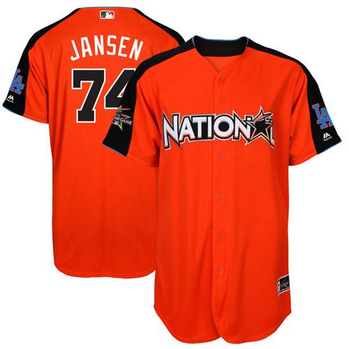 Dodgers #74 Kenley Jansen Orange 2017 All-Star National League Stitched Youth MLB Jersey Dodgers #74 Kenley Jansen Orange 2017 All-Star National League Stitched Youth MLB Jersey