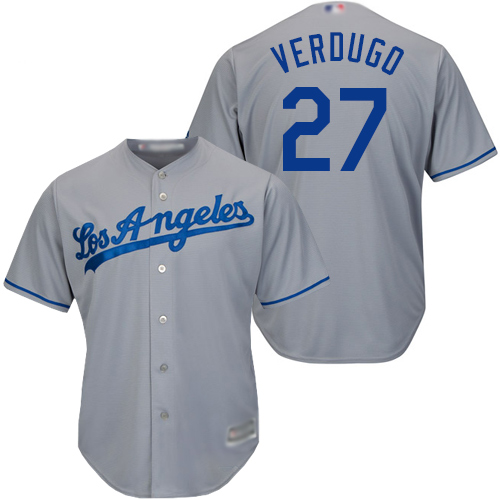 Dodgers #27 Alex Verdugo Grey Cool Base Stitched Youth MLB Jersey Dodgers #27 Alex Verdugo Grey Cool Base Stitched Youth MLB Jersey