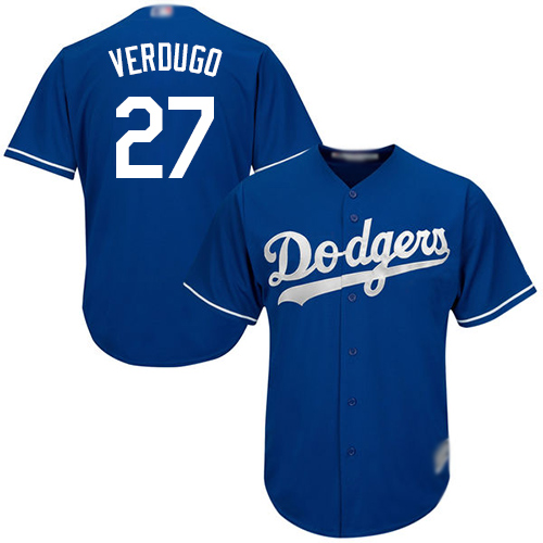 Dodgers #27 Alex Verdugo Blue Cool Base Stitched Youth MLB Jersey Dodgers #27 Alex Verdugo Blue Cool Base Stitched Youth MLB Jersey