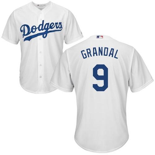 Dodgers #9 Yasmani Grandal White Cool Base Stitched Youth MLB Jersey Dodgers #9 Yasmani Grandal White Cool Base Stitched Youth MLB Jersey