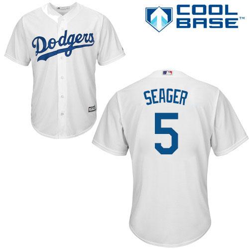 Dodgers #5 Corey Seager White Cool Base Stitched Youth MLB Jersey Dodgers #5 Corey Seager White Cool Base Stitched Youth MLB Jersey