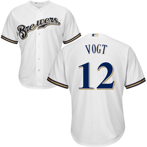 Brewers #12 Stephen Vogt White Cool Base Stitched Youth MLB Jersey Brewers #12 Stephen Vogt White Cool Base Stitched Youth MLB Jersey
