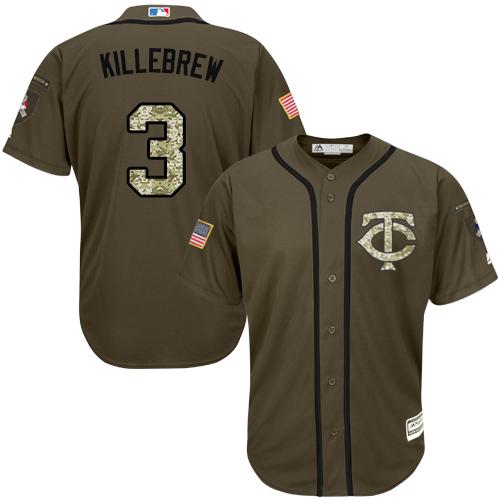 Twins #3 Harmon Killebrew Green Salute to Service Stitched Youth MLB Jersey Twins #3 Harmon Killebrew Green Salute to Service Stitched Youth MLB Jersey
