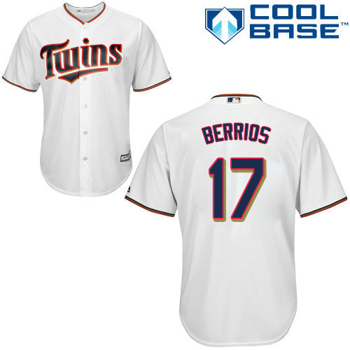 Twins #17 Jose Berrios White Cool Base Stitched Youth MLB Jersey Twins #17 Jose Berrios White Cool Base Stitched Youth MLB Jersey