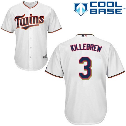 Twins #3 Harmon Killebrew White Cool Base Stitched Youth MLB Jersey Twins #3 Harmon Killebrew White Cool Base Stitched Youth MLB Jersey
