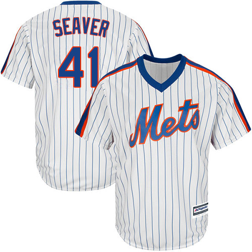 Mets #41 Tom Seaver White(Blue Strip) Alternate Cool Base Stitched Youth MLB Jersey Mets #41 Tom Seaver White(Blue Strip) Alternate Cool Base Stitched Youth MLB Jersey