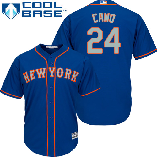 Mets #24 Robinson Cano Blue(Grey NO.) Cool Base Stitched Youth MLB Jersey Mets #24 Robinson Cano Blue(Grey NO.) Cool Base Stitched Youth MLB Jersey