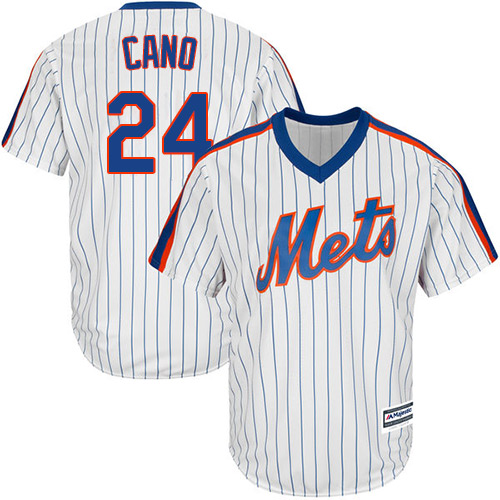 Mets #24 Robinson Cano White(Blue Strip) Alternate Cool Base Stitched Youth MLB Jersey Mets #24 Robinson Cano White(Blue Strip) Alternate Cool Base Stitched Youth MLB Jersey