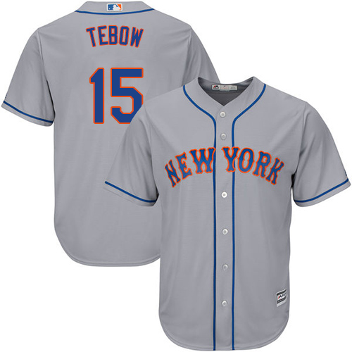 Mets #15 Tim Tebow Grey Road Cool Base Stitched Youth MLB Jersey Mets #15 Tim Tebow Grey Road Cool Base Stitched Youth MLB Jersey