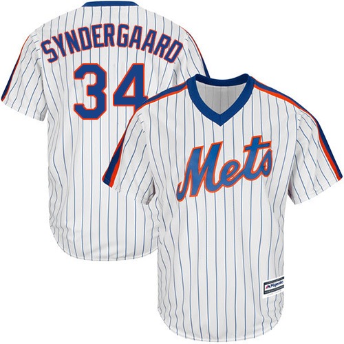 Mets #34 Noah Syndergaard White(Blue Strip) Alternate Cool Base Stitched Youth MLB Jersey Mets #34 Noah Syndergaard White(Blue Strip) Alternate Cool Base Stitched Youth MLB Jersey