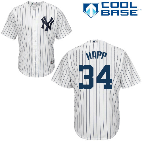 Yankees #34 J.A. Happ White Strip New Cool Base Stitched Youth MLB Jersey Yankees #34 J.A. Happ White Strip New Cool Base Stitched Youth MLB Jersey