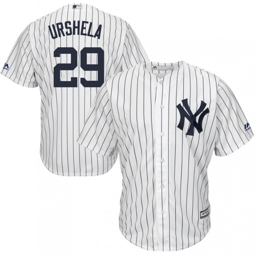 Yankees #29 Gio Urshela White Strip New Cool Base Stitched Youth MLB Jersey Yankees #29 Gio Urshela White Strip New Cool Base Stitched Youth MLB Jersey