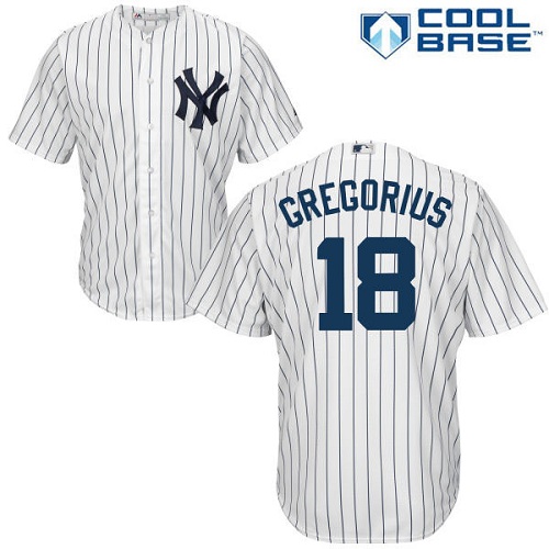 Yankees #18 Didi Gregorius White Cool Base Stitched Youth MLB Jersey Yankees #18 Didi Gregorius White Cool Base Stitched Youth MLB Jersey