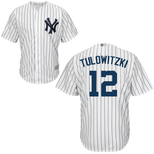 Yankees #12 Troy Tulowitzki White Cool Base Stitched Youth MLB Jersey Yankees #12 Troy Tulowitzki White Cool Base Stitched Youth MLB Jersey