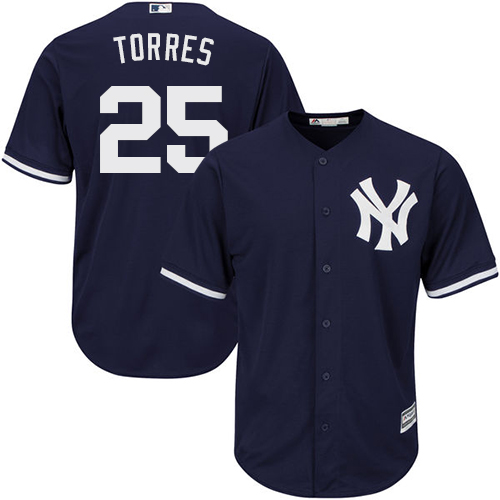 Yankees #25 Gleyber Torres Navy blue Cool Base Stitched Youth MLB Jersey Yankees #25 Gleyber Torres Navy blue Cool Base Stitched Youth MLB Jersey