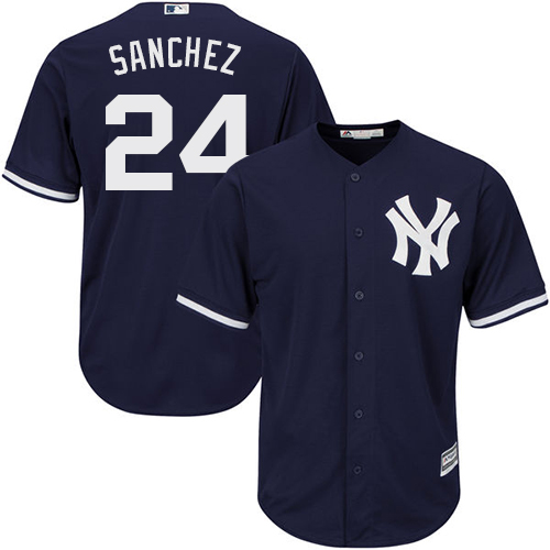 Yankees #24 Gary Sanchez Navy Blue Alternate Stitched Youth MLB Jersey Yankees #24 Gary Sanchez Navy Blue Alternate Stitched Youth MLB Jersey