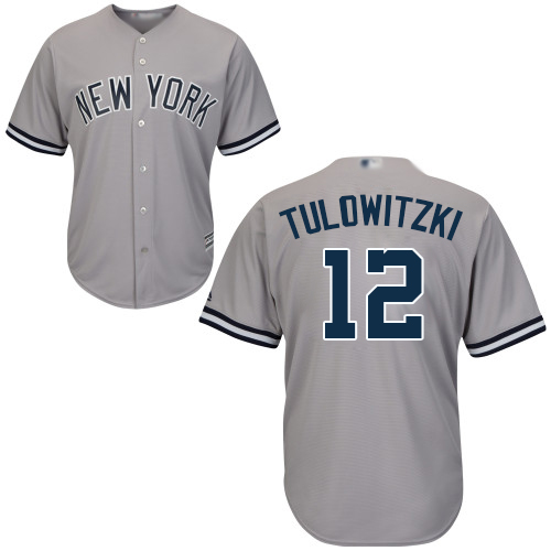 Yankees #12 Troy Tulowitzki Grey Cool Base Stitched Youth MLB Jersey Yankees #12 Troy Tulowitzki Grey Cool Base Stitched Youth MLB Jersey