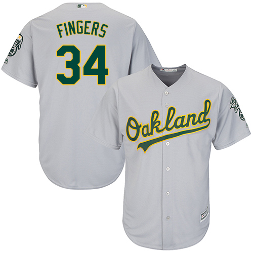 Athletics #34 Rollie Fingers Grey Cool Base Stitched Youth MLB Jersey Athletics #34 Rollie Fingers Grey Cool Base Stitched Youth MLB Jersey