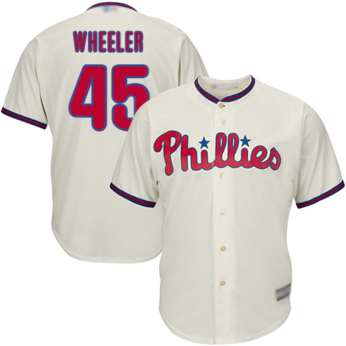Phillies #45 Zack Wheeler Cream Cool Base Stitched Youth MLB Jersey Phillies #45 Zack Wheeler Cream Cool Base Stitched Youth MLB Jersey