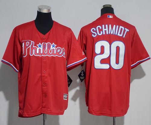 Phillies #20 Mike Schmidt Red Cool Base Stitched Youth MLB Jersey Phillies #20 Mike Schmidt Red Cool Base Stitched Youth MLB Jersey