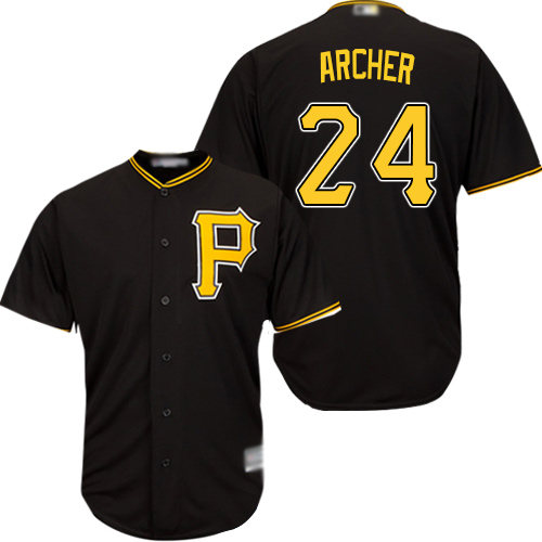 Pirates #24 Chris Archer Black Cool Base Stitched Youth MLB Jersey Pirates #24 Chris Archer Black Cool Base Stitched Youth MLB Jersey