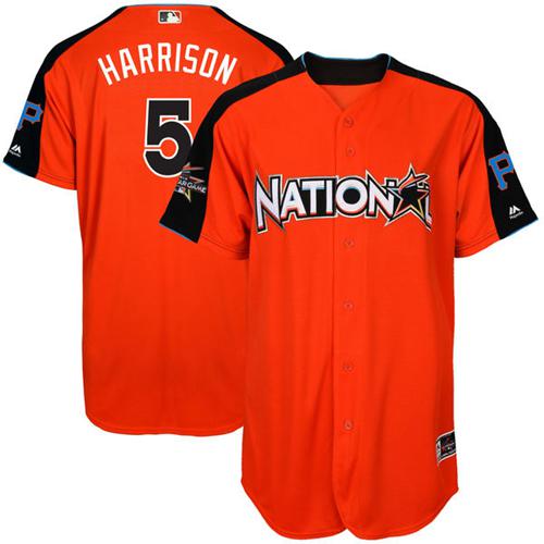 Pirates #5 Josh Harrison Orange 2017 All-Star National League Stitched Youth MLB Jersey Pirates #5 Josh Harrison Orange 2017 All-Star National League Stitched Youth MLB Jersey