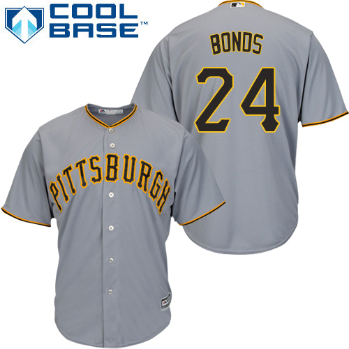 Pirates #24 Barry Bonds Grey Cool Base Stitched Youth MLB Jersey Pirates #24 Barry Bonds Grey Cool Base Stitched Youth MLB Jersey