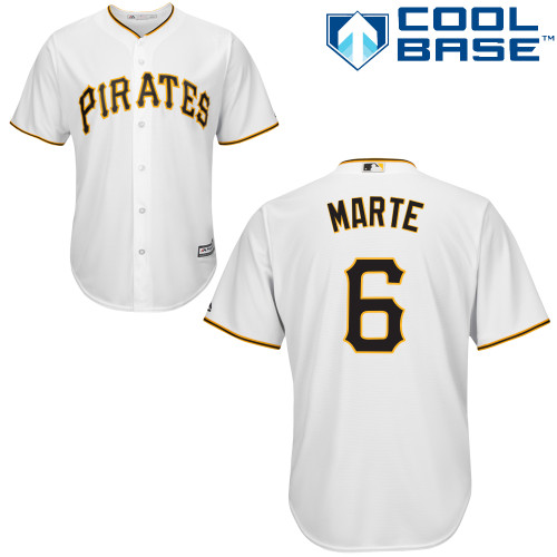 Pirates #6 Starling Marte White Cool Base Stitched Youth MLB Jersey Pirates #6 Starling Marte White Cool Base Stitched Youth MLB Jersey