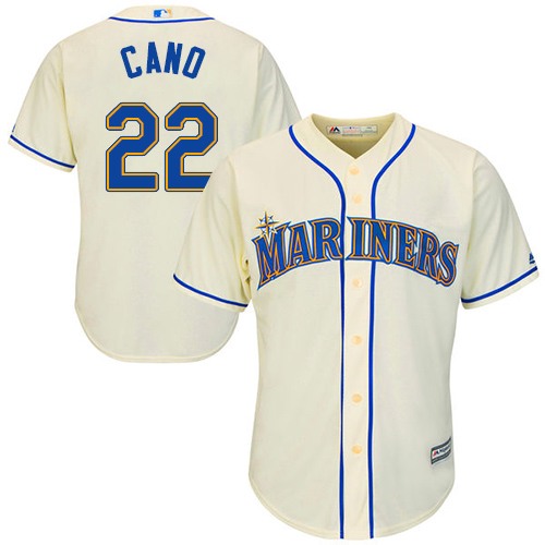 Mariners #22 Robinson Cano Cream Cool Base Stitched Youth MLB Jersey Mariners #22 Robinson Cano Cream Cool Base Stitched Youth MLB Jersey