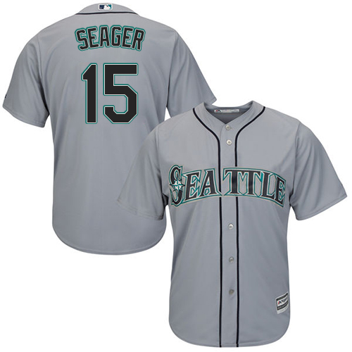 Mariners #15 Kyle Seager Grey Cool Base Stitched Youth MLB Jersey Mariners #15 Kyle Seager Grey Cool Base Stitched Youth MLB Jersey