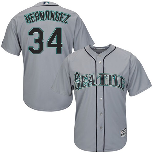Mariners #34 Felix Hernandez Grey Cool Base Stitched Youth MLB Jersey Mariners #34 Felix Hernandez Grey Cool Base Stitched Youth MLB Jersey