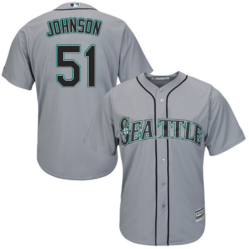 Mariners #51 Randy Johnson Grey Cool Base Stitched Youth MLB Jersey Mariners #51 Randy Johnson Grey Cool Base Stitched Youth MLB Jersey