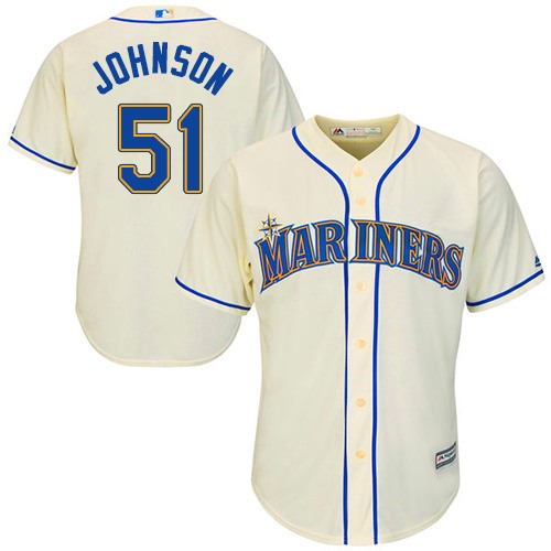 Mariners #51 Randy Johnson Cream Cool Base Stitched Youth MLB Jersey Mariners #51 Randy Johnson Cream Cool Base Stitched Youth MLB Jersey