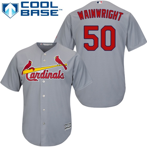 Cardinals #50 Adam Wainwright Grey Cool Base Stitched Youth MLB Jersey Cardinals #50 Adam Wainwright Grey Cool Base Stitched Youth MLB Jersey