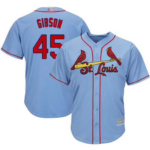 Cardinals #45 Bob Gibson Light Blue Cool Base Stitched Youth MLB Jersey Cardinals #45 Bob Gibson Light Blue Cool Base Stitched Youth MLB Jersey