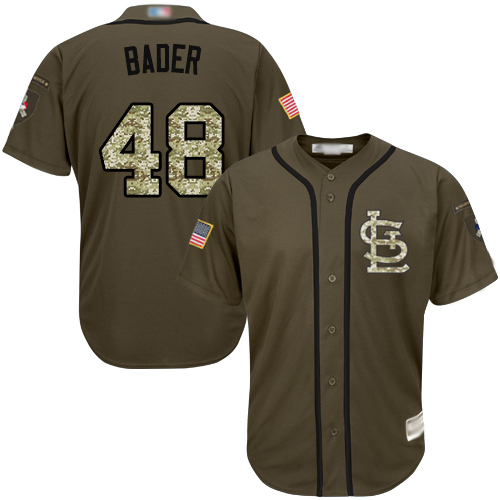 Cardinals #48 Harrison Bader Green Salute to Service Stitched Youth MLB Jersey Cardinals #48 Harrison Bader Green Salute to Service Stitched Youth MLB Jersey