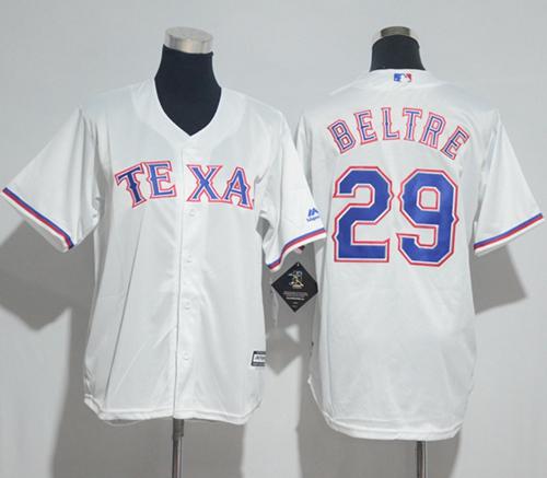 Rangers #29 Adrian Beltre White Cool Base Stitched Youth MLB Jersey Rangers #29 Adrian Beltre White Cool Base Stitched Youth MLB Jersey