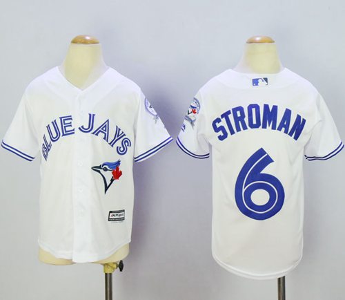 Blue Jays #6 Marcus Stroman White Cool Base Stitched Youth MLB Jersey Blue Jays #6 Marcus Stroman White Cool Base Stitched Youth MLB Jersey