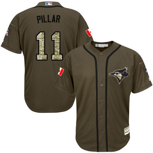 Blue Jays #11 Kevin Pillar Green Salute to Service Stitched Youth MLB Jersey Blue Jays #11 Kevin Pillar Green Salute to Service Stitched Youth MLB Jersey