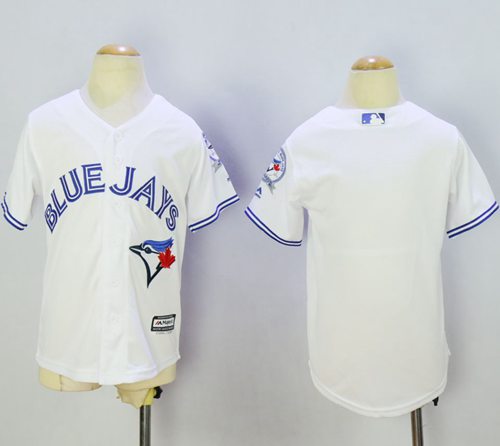 Blue Jays Blank White Cool Base Stitched Youth MLB Jersey Blue Jays Blank White Cool Base Stitched Youth MLB Jersey
