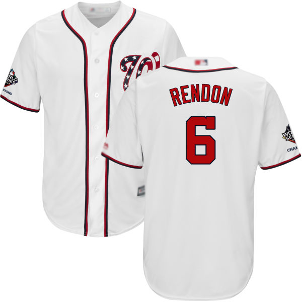 Nationals #6 Anthony Rendon White Cool Base 2019 World Series Champions Stitched Youth MLB Jersey Nationals #6 Anthony Rendon White Cool Base 2019 World Series Champions Stitched Youth MLB Jersey